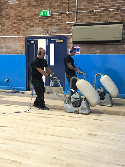 Sports Hall Sanding