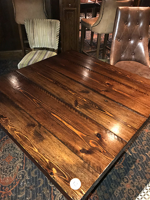 Pub table lacquered
