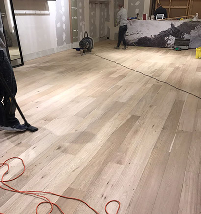 Wood floor preparation