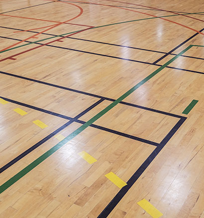 sports hall court marking