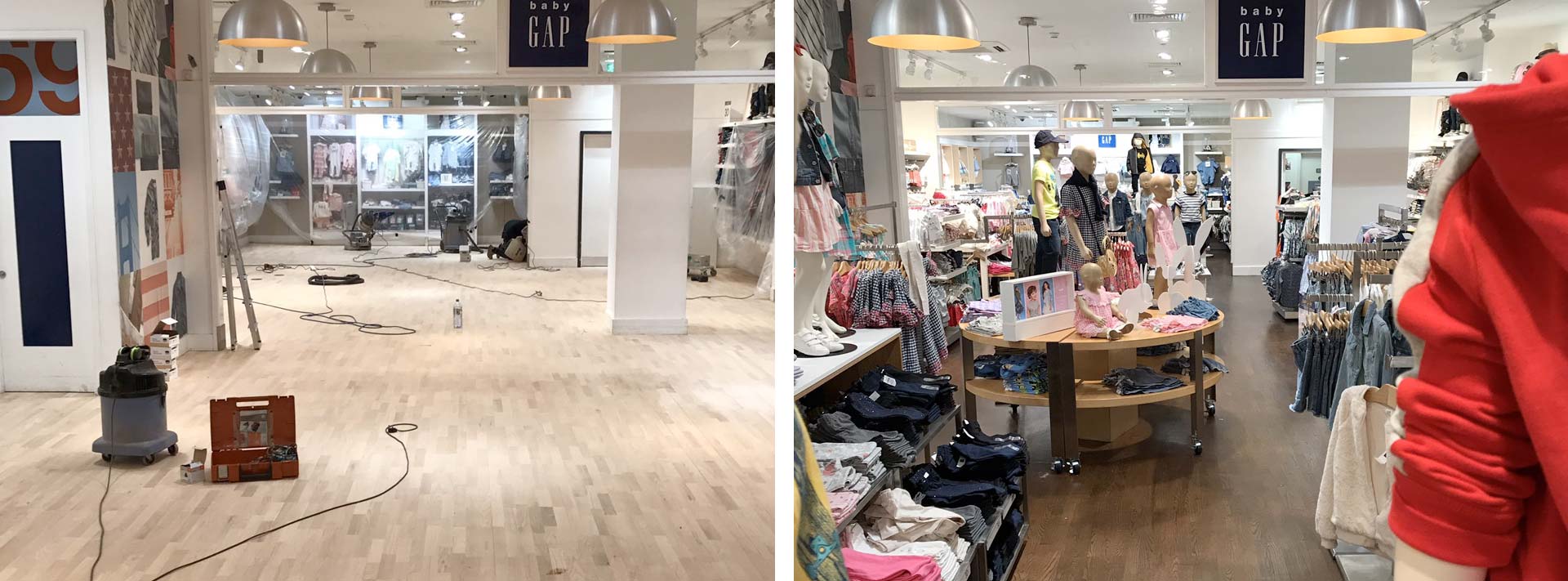 Retail wood floor sanding